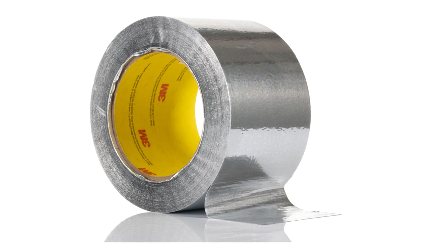 Taśma metalizowana szerokość 75mm Taśma aluminiowa grubość folii 0.12mm 3M wytrzymałość termiczna +149°C Brak 5,1 N/cm