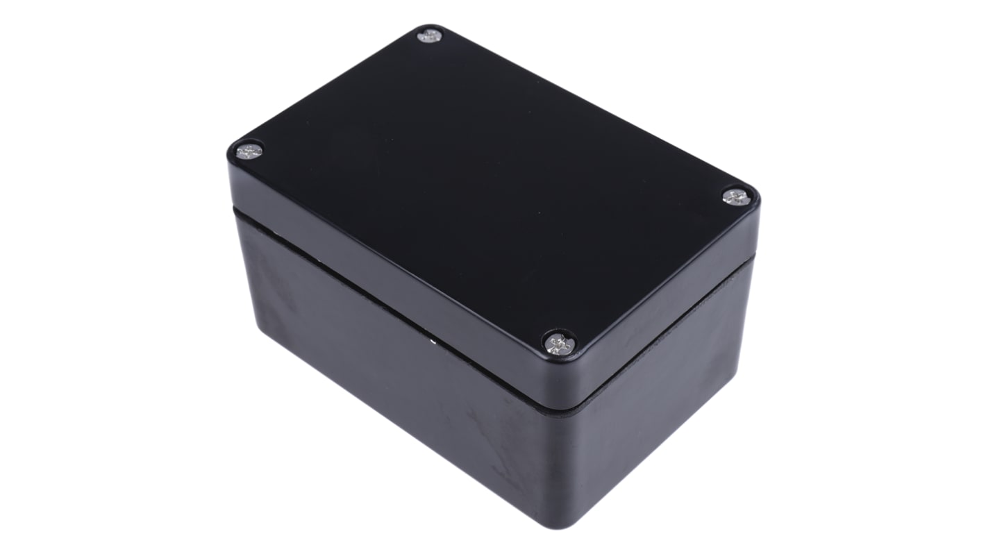 RS PRO Black Glass Fibre Reinforced Polyester Junction Box, IP66, ATEX, IECEx, 110 x 75 x 55mm