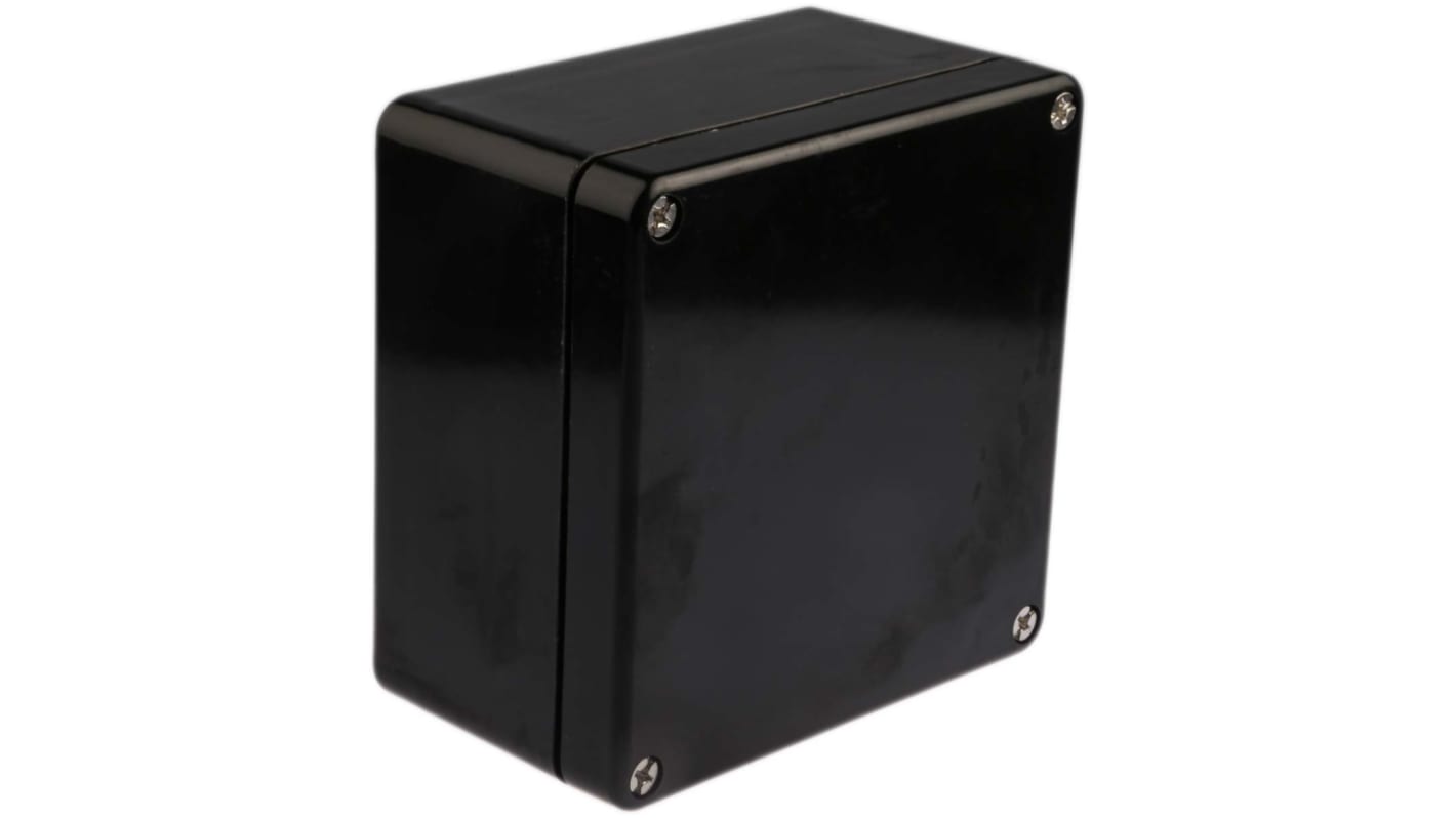 RS PRO Black Glass Fibre Reinforced Polyester Junction Box, IP66, ATEX, IECEx, 160 x 160 x 90mm