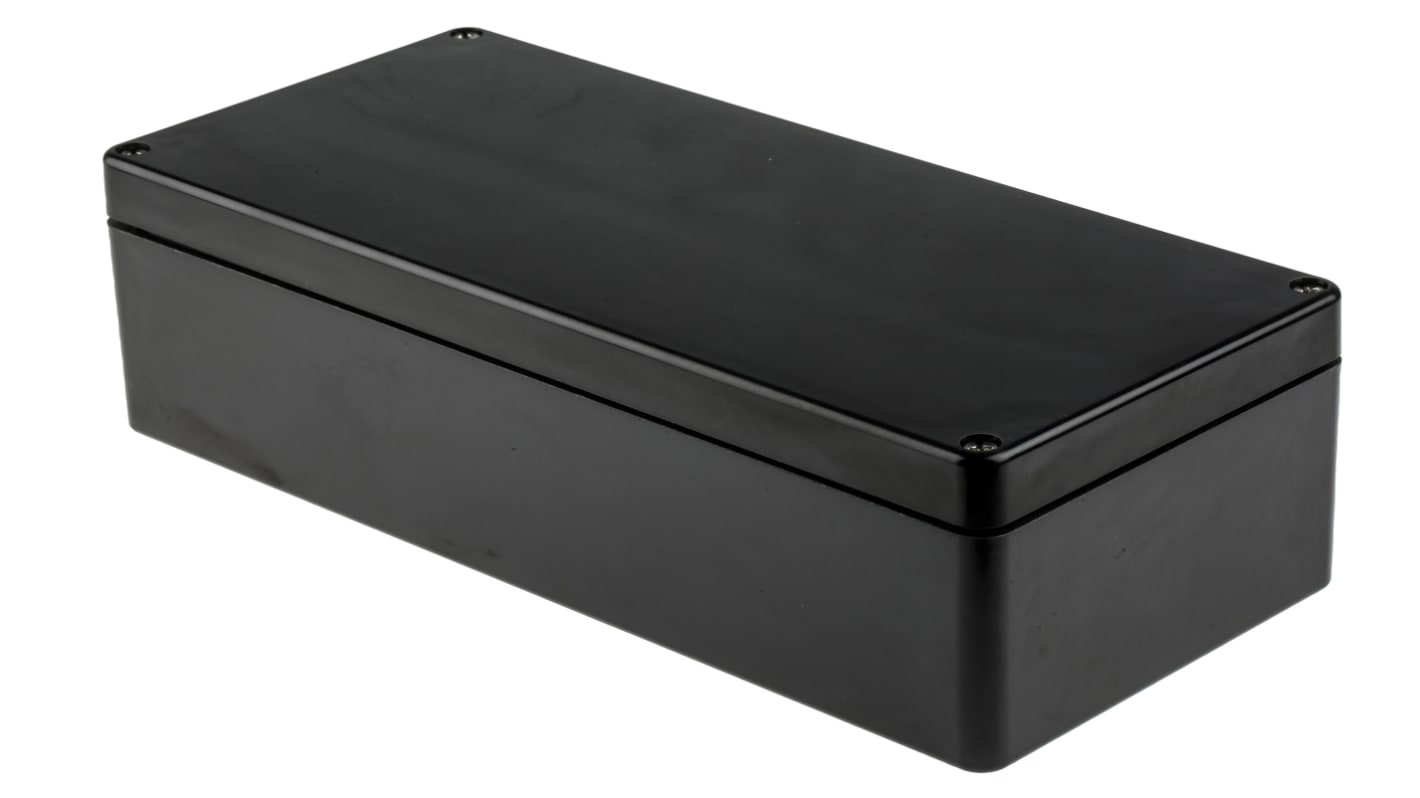 Caja de conexiones RS PRO, Poliéster reforzado con fibra de vidrio, Negro, 360mm, 160mm, 90mm, 360 x 160 x 90mm, IP66