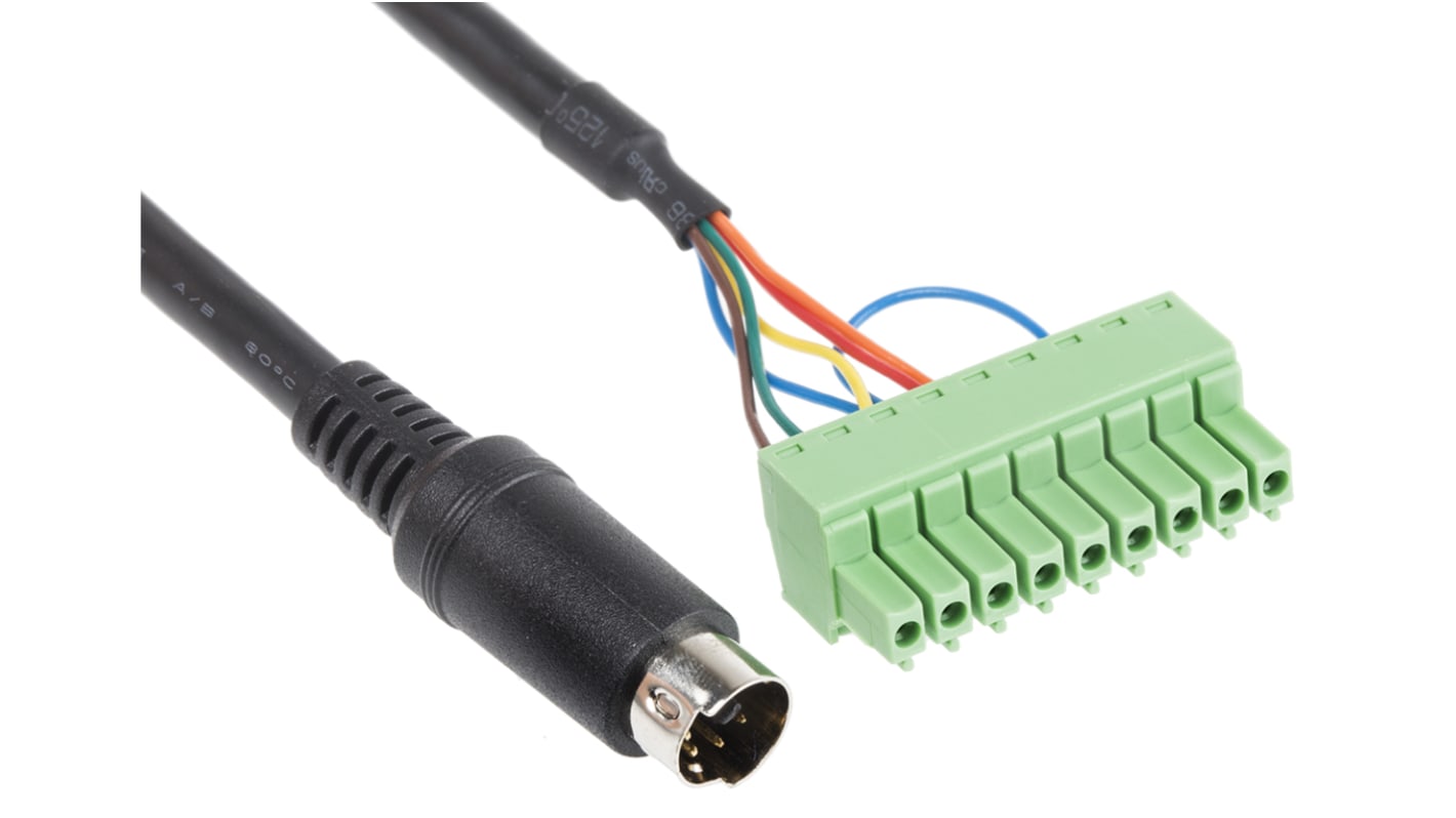 Pro-face PLC connection cable 1m For Use With HMI GP 4000 Series, PLC Mitsubishi PLC