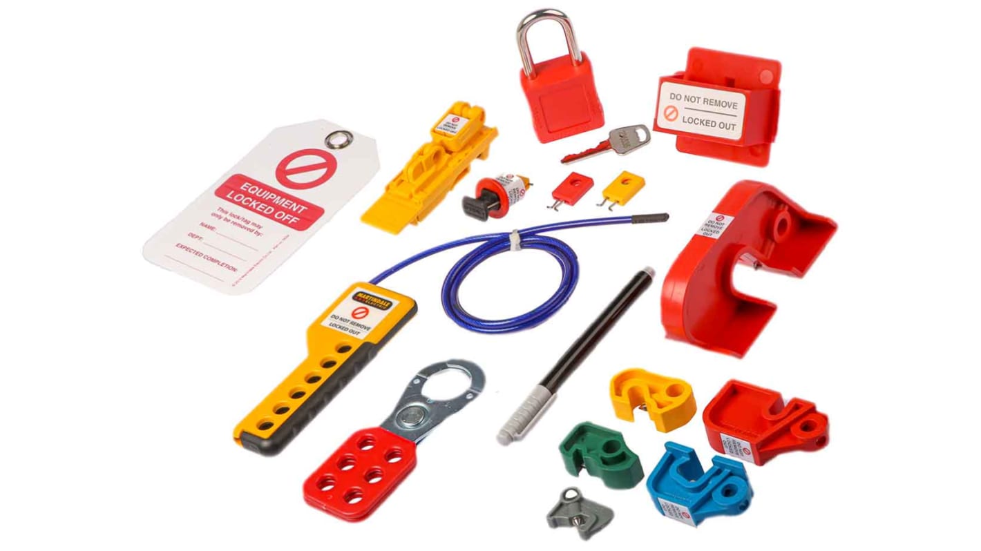 Martindale 12-Lock Plastic, Steel Lockout Kit, 6mm Shackle