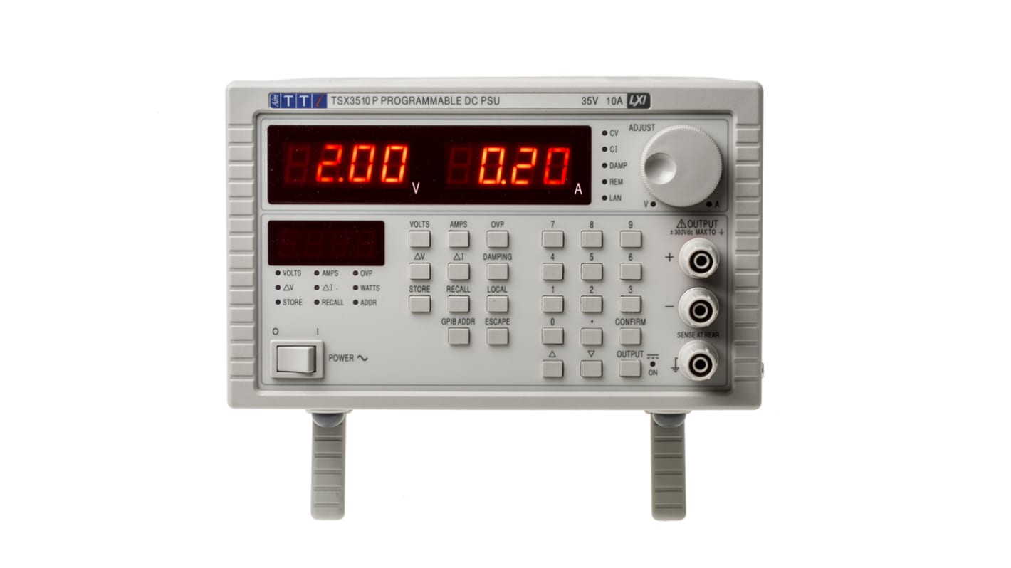 Aim-TTi TSX Series Digital Bench Power Supply, 0 → 35V, 0 → 10A, 1-Output, 350W - UKAS Calibrated