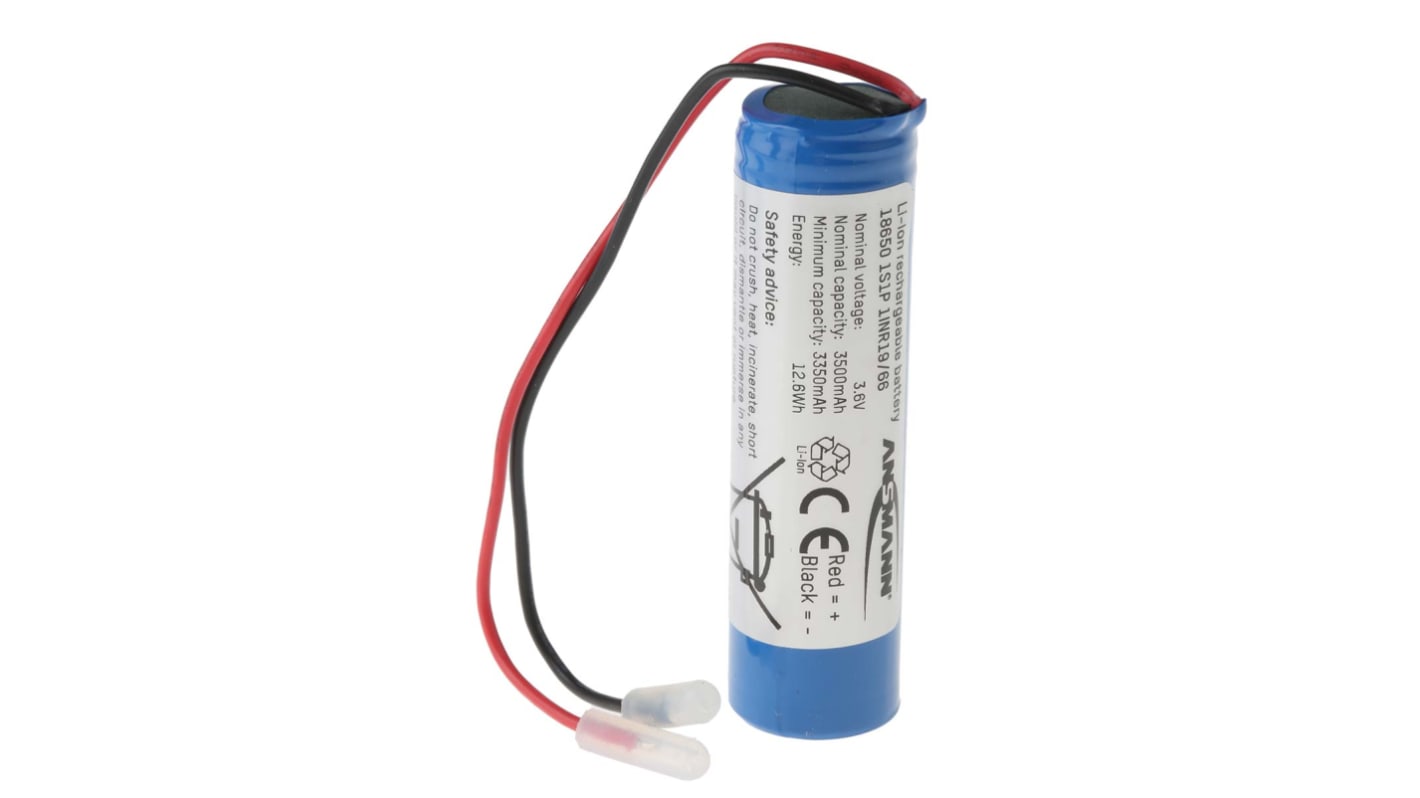 Bloc batterie rechargeable Ansmann 3.635V Lithium-Ion 3.5Ah 18650 x 1