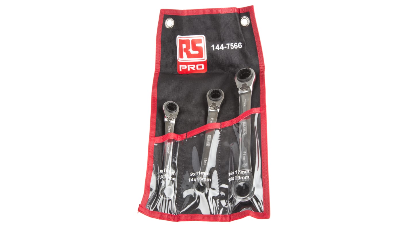 RS PRO Spanner Set, Chrome Vanadium Steel