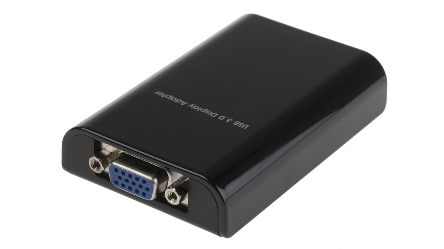 RS PRO Adapter, USB 3.0, USB A 1 Display, - VGA, 2048 x 1152