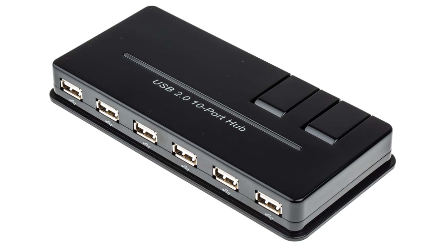 Hub USB RS PRO, USB 2.0 10 ports, USB A