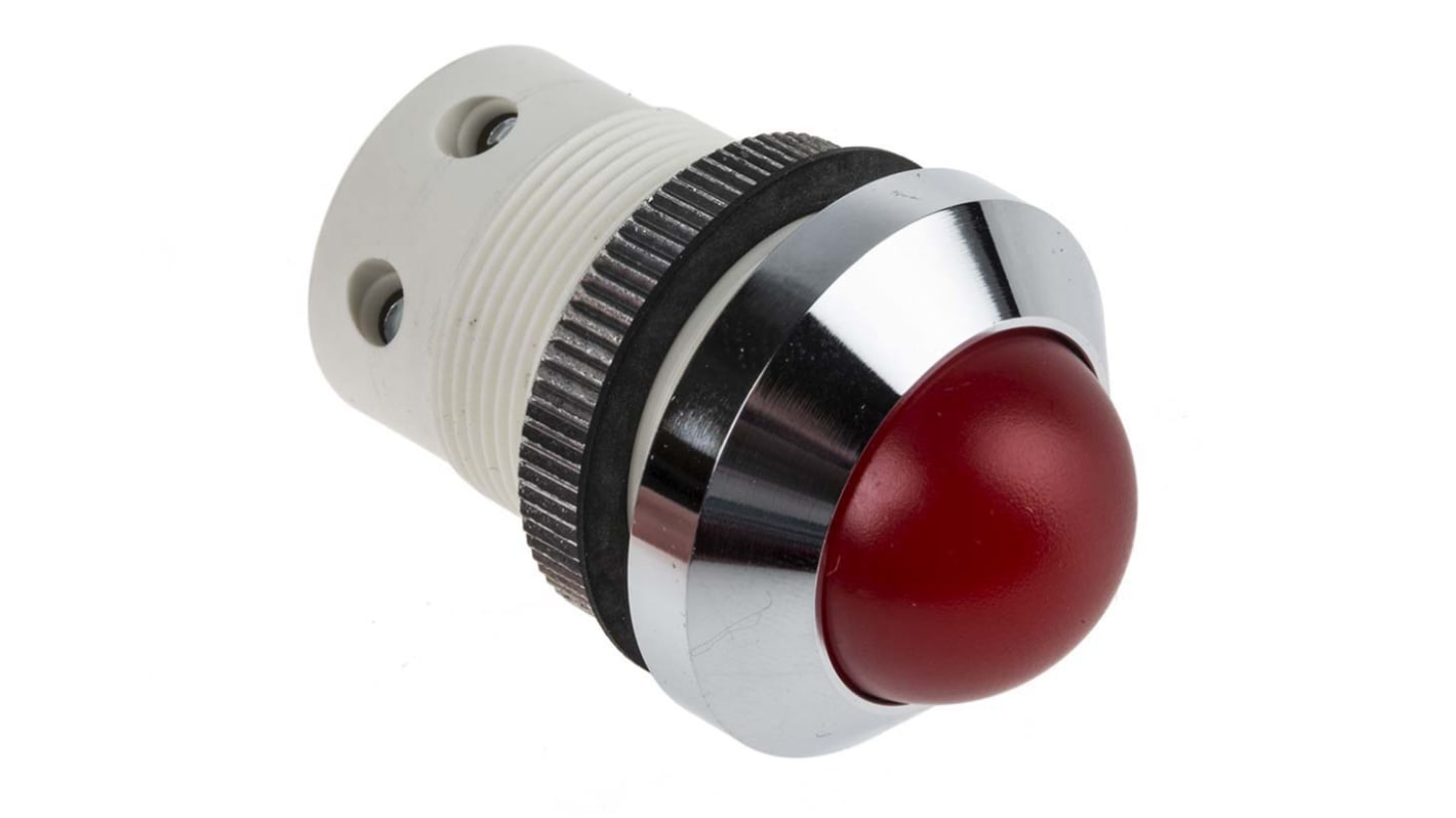 Indicador LED Signal Construct, Rojo, Ø montaje 22mm, 230V ac, 23mA, 80mcd, IP67