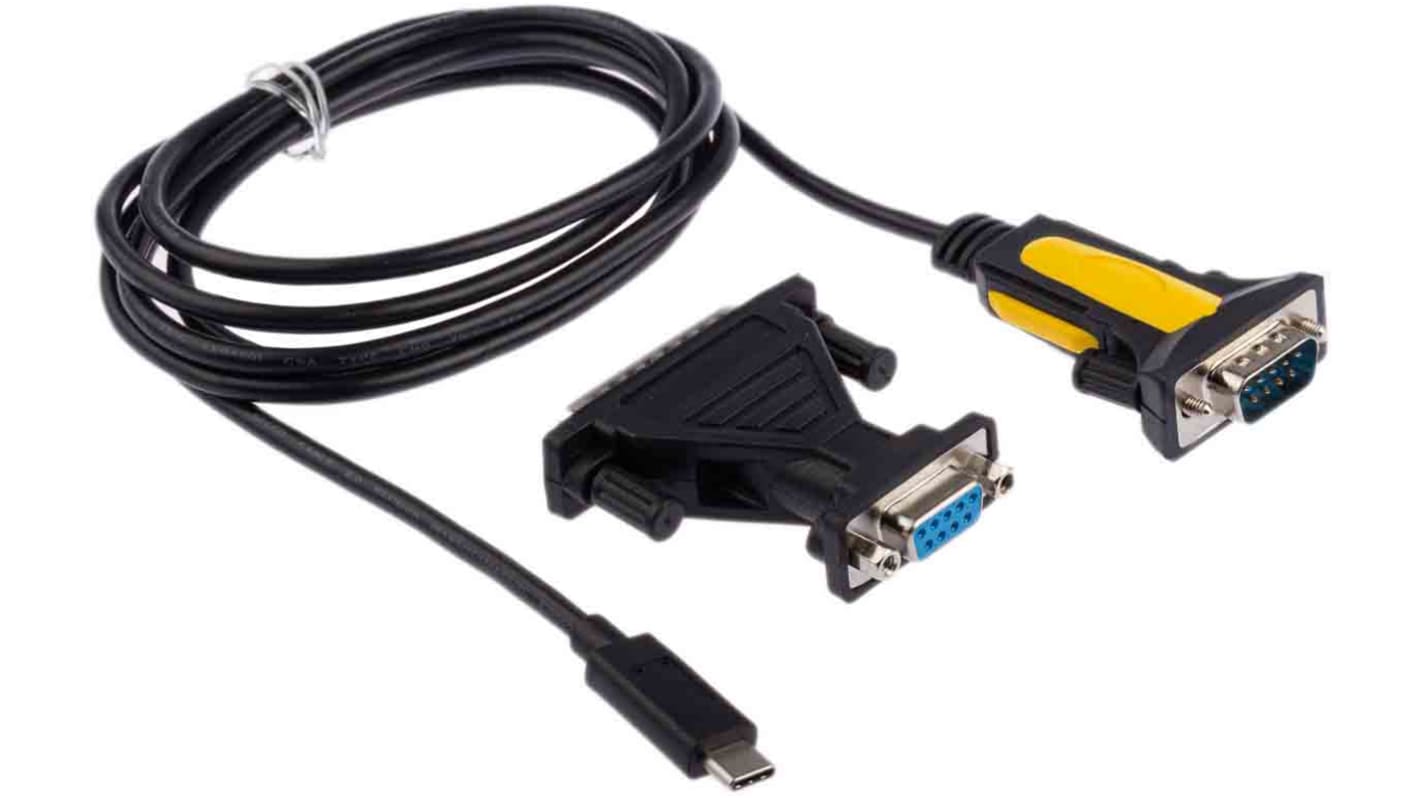 RS PRO Konverter kábel, A: USB C, B: DB-9