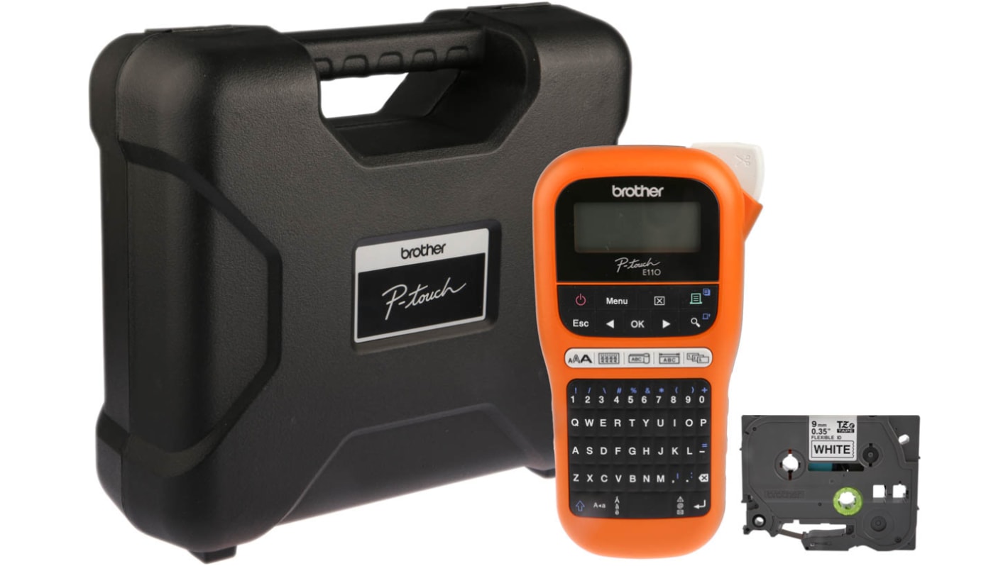 PTE110VPZU1 | Brother PT-E110VP Handheld Label Printer, 12.5 ...