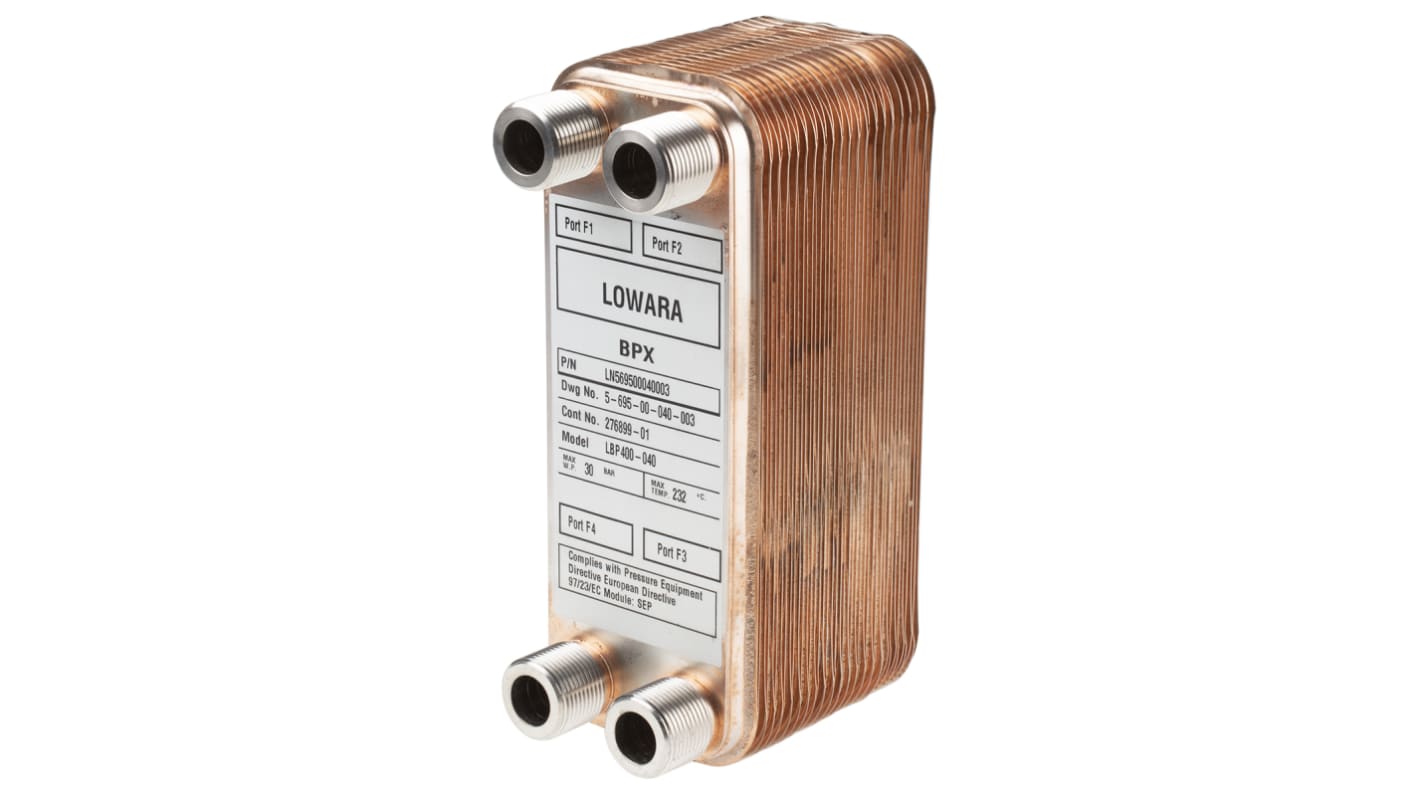 Brazed Plate Heat Exchanger, 214.5 x 80.7 x 24.1mm