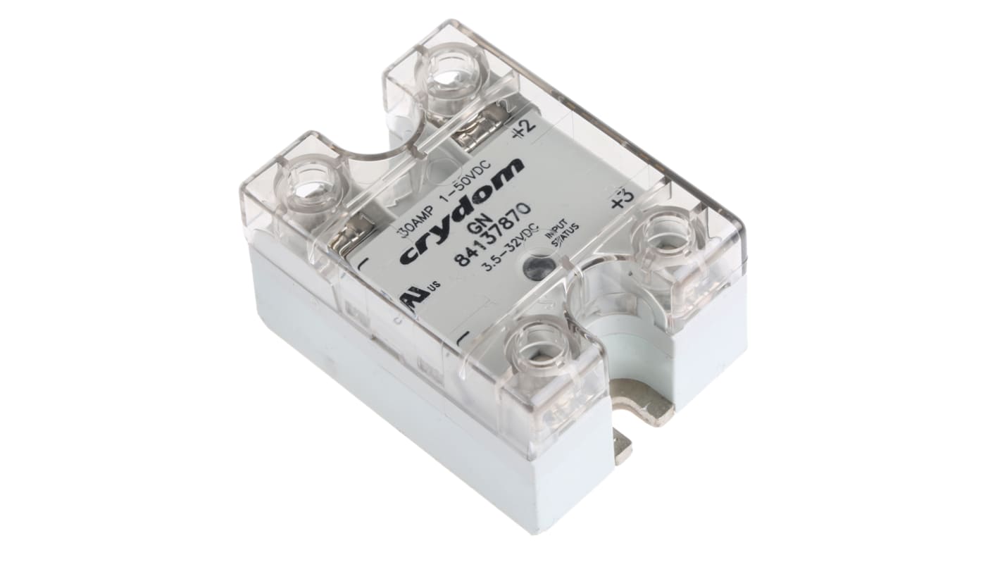 Sensata / Crydom 8413 Series Solid State Relay, 30 A dc Load, Panel Mount, 50 V dc Load, 32 V dc Control