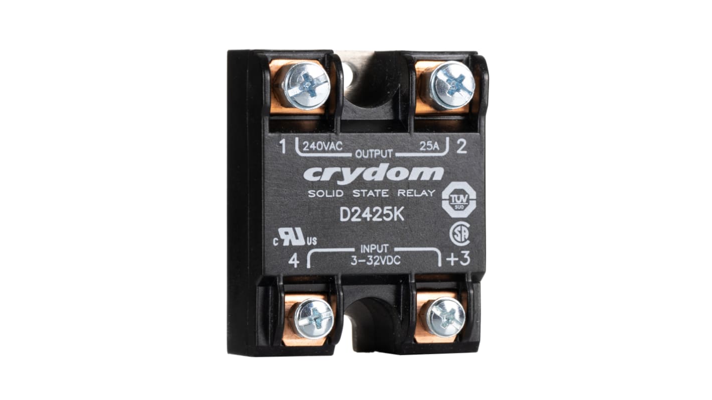 Sensata / Crydom Series 1 Series Solid State Relay, 25 A rms Load, Panel Mount, 280 V dc Load, 32 V dc Control