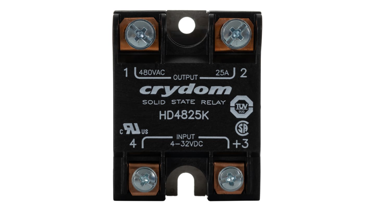 Sensata / Crydom HD Series Solid State Relay, 25 A rms Load, Panel Mount, 530 V ac Load, 32 V dc Control