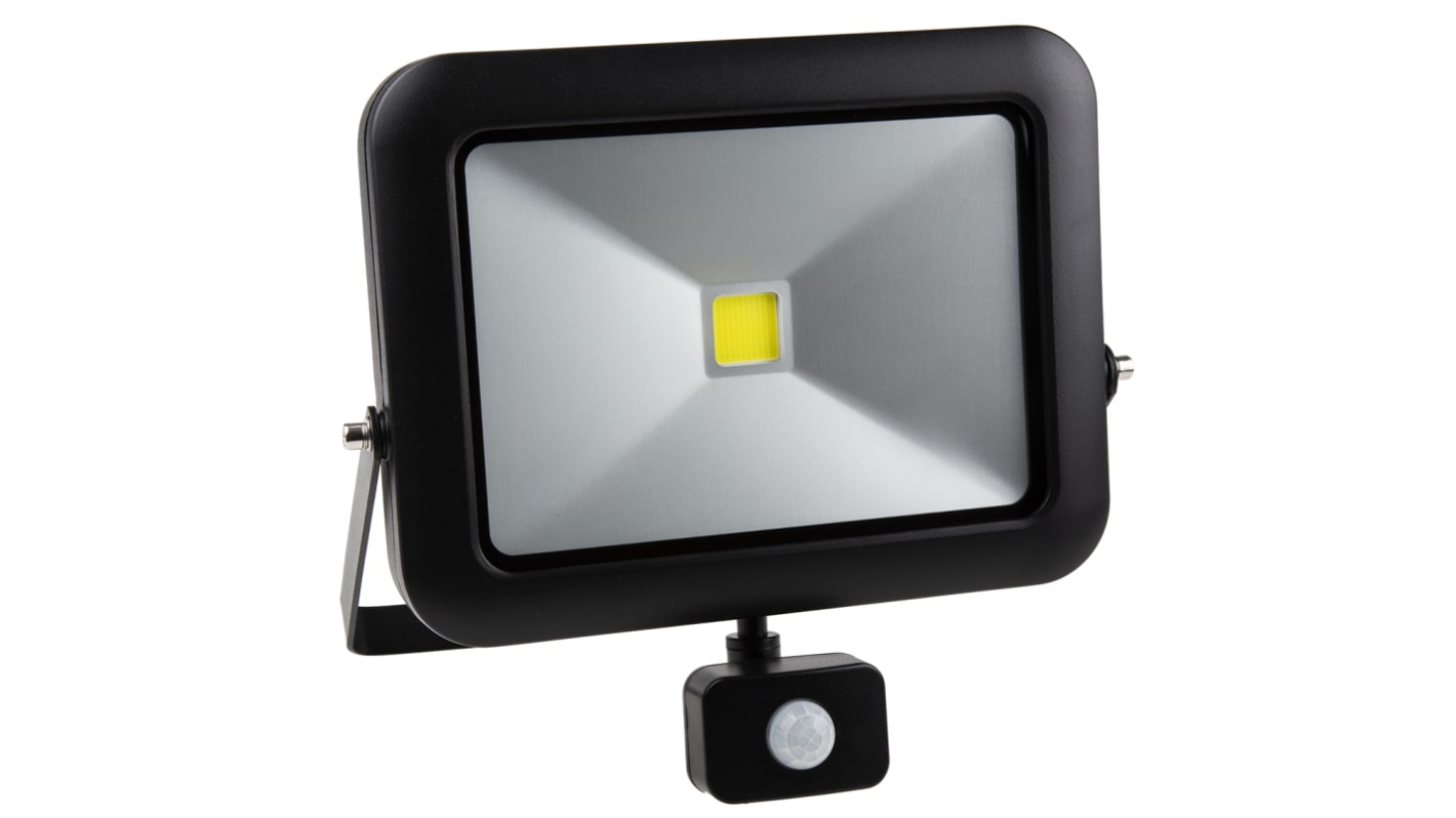 ispot SE 50W LED Floodlight 6K Black PIR