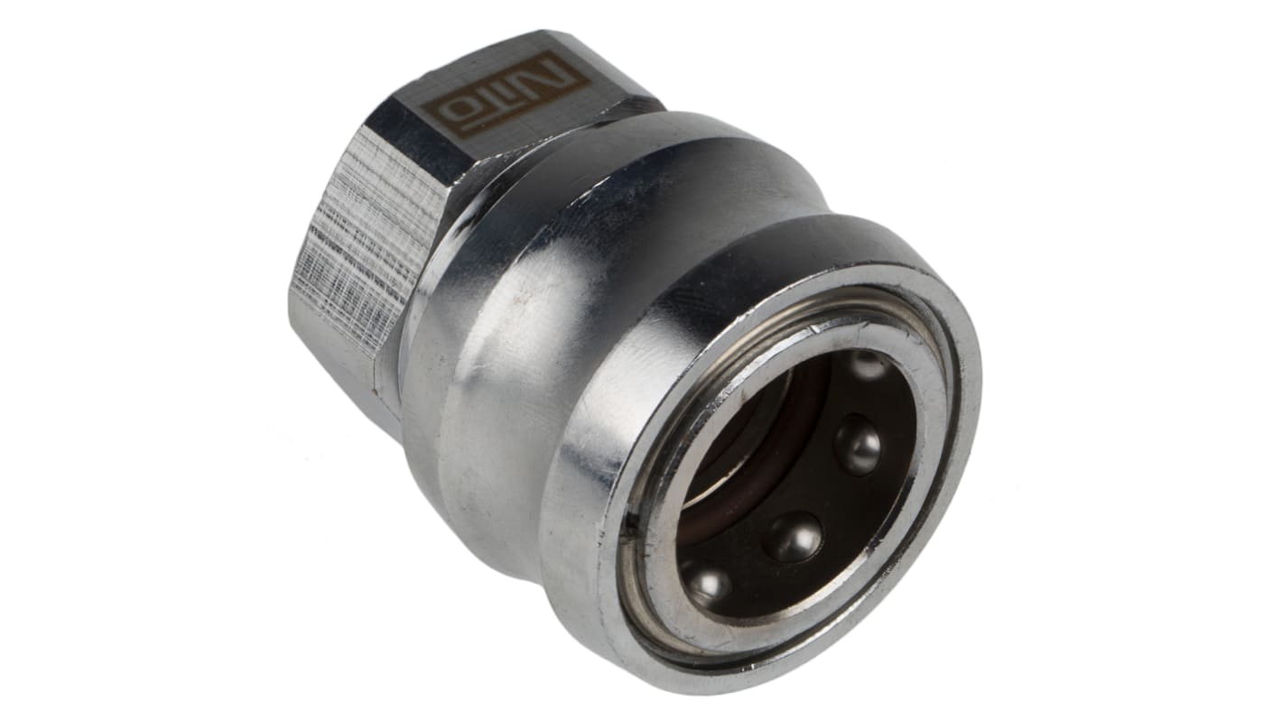 Nito Hose Connector, Straight Threaded Coupling, BSP 3/8in 3/8in ID, 390 bar