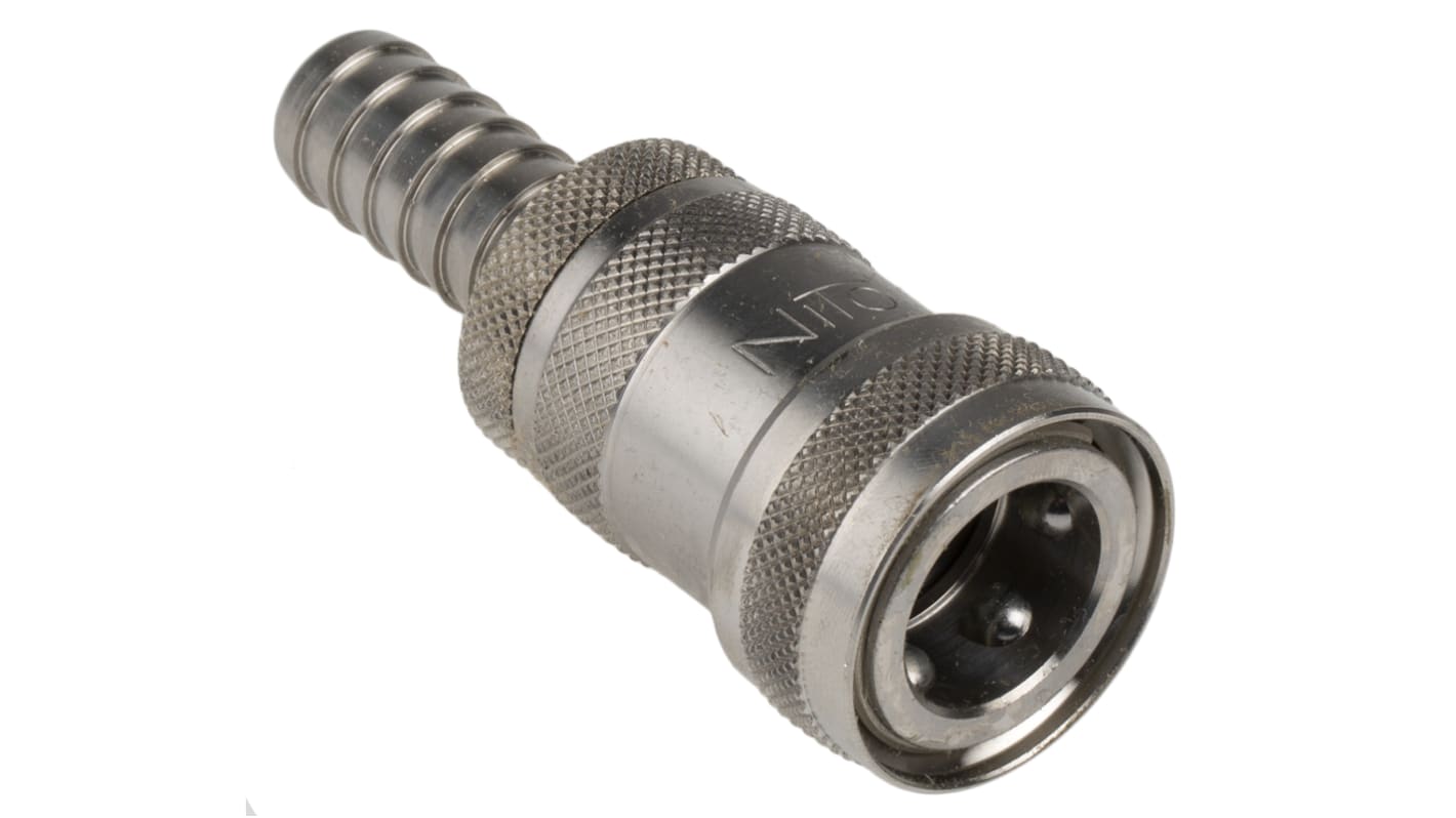 Nito Hose Connector, Straight Hose Tail Coupling 1/2in ID, 25 bar