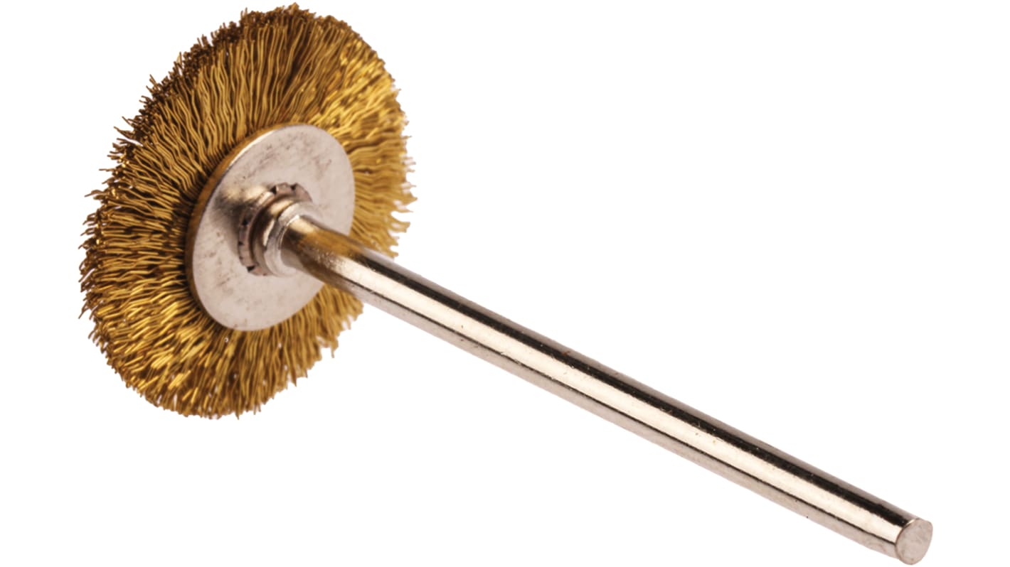 RS PRO Brass Circular Abrasive Brush, 21.6mm Diameter RS