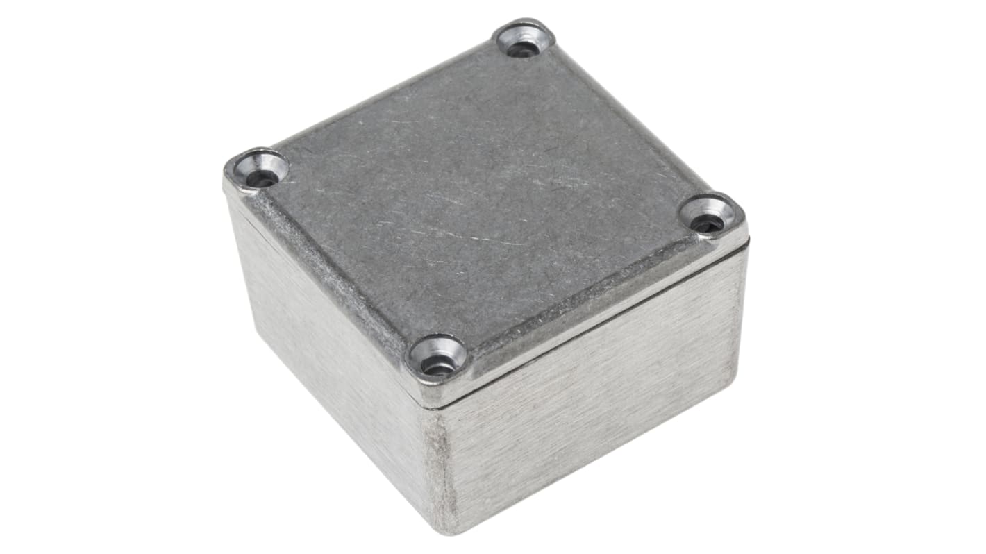 RS PRO Grey Die Cast Aluminium Enclosure, Grey Lid, 50.8 x 50.8 x 31.8mm