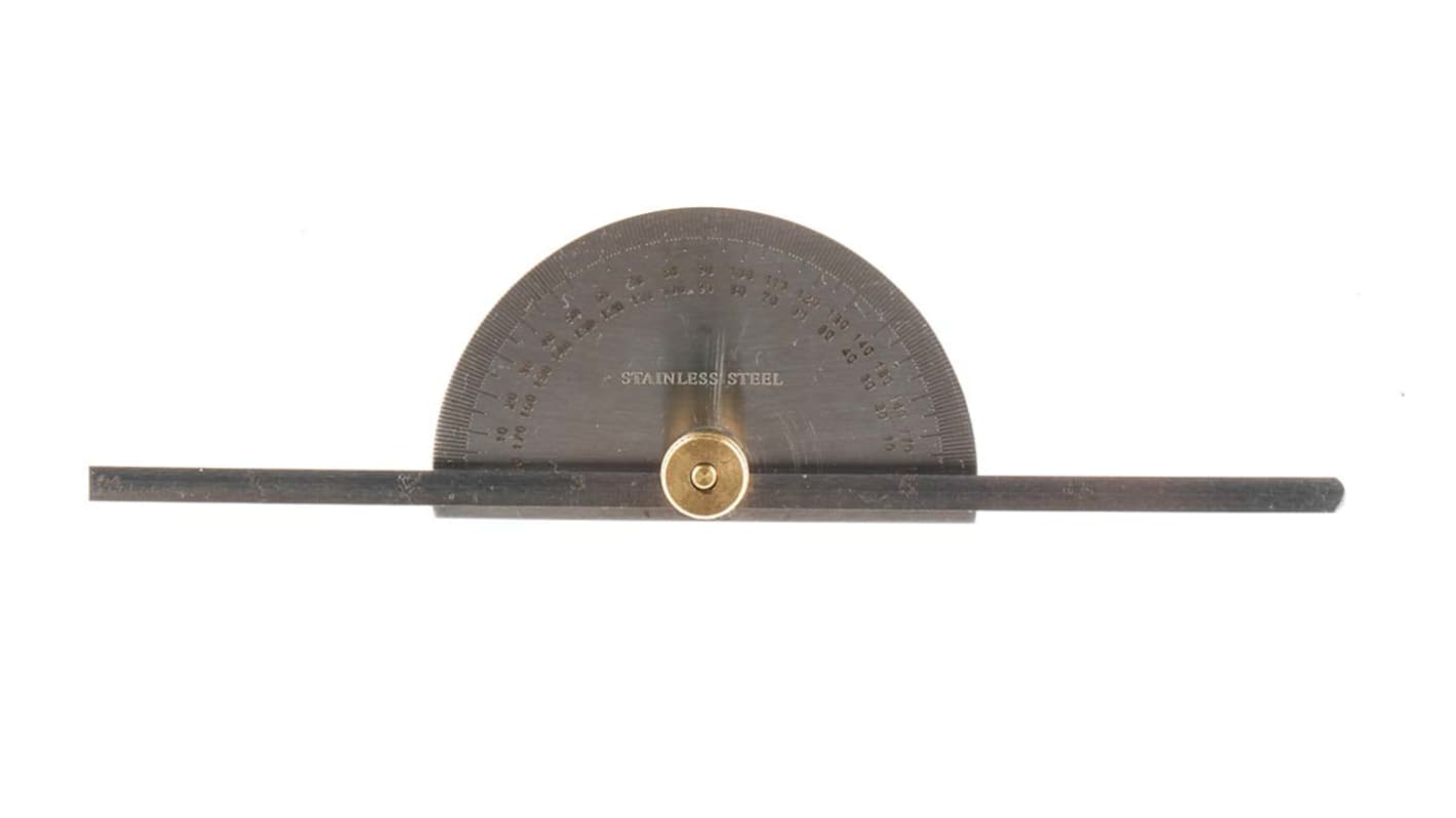 Protractor with depth gauge