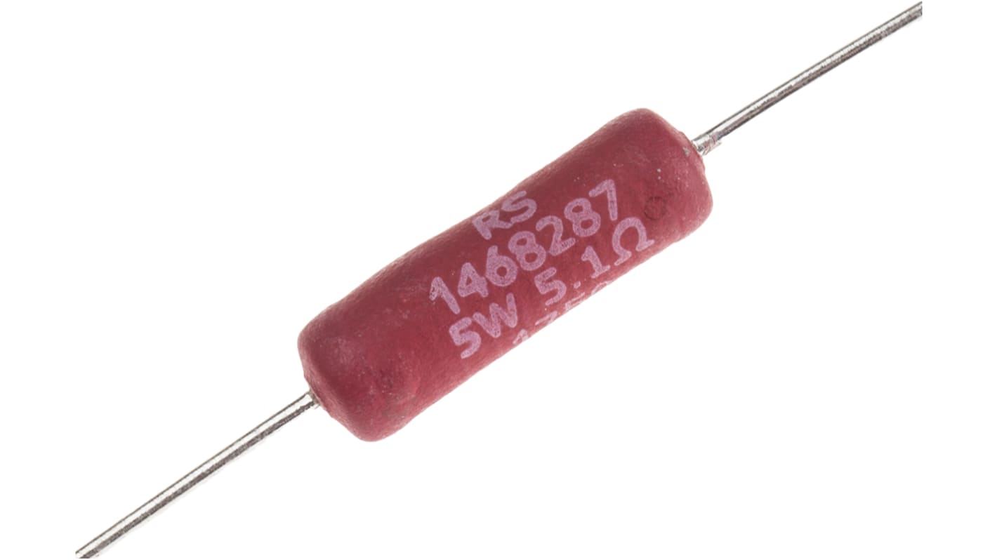 RS PRO 5.1Ω Wire Wound Resistor 5W ±5%