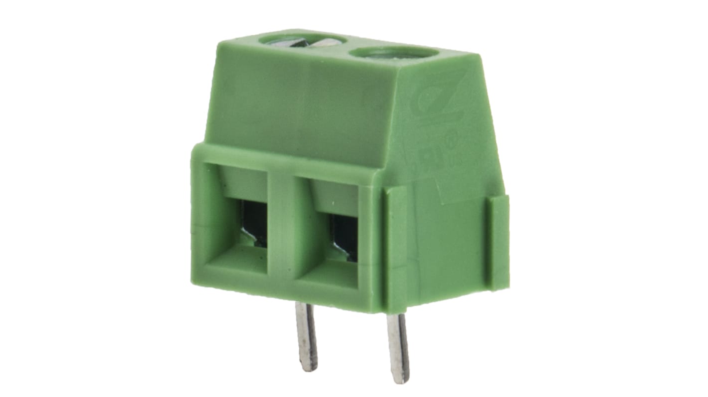 Bloque de terminal PCB Macho RS PRO de 2 vías, paso 5.08mm, 10A, de ...