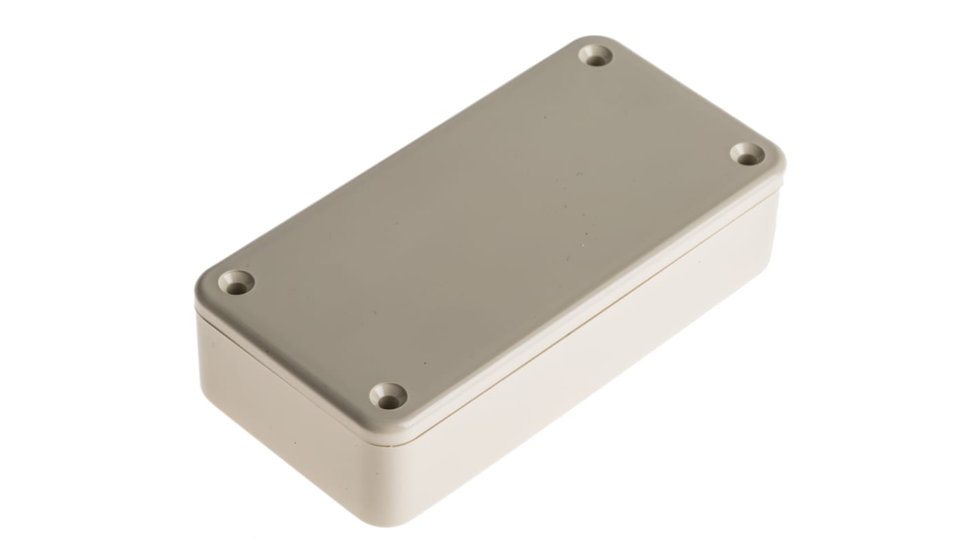 RS PRO White ABS Enclosure, White Lid, 112 x 62 x 31mm