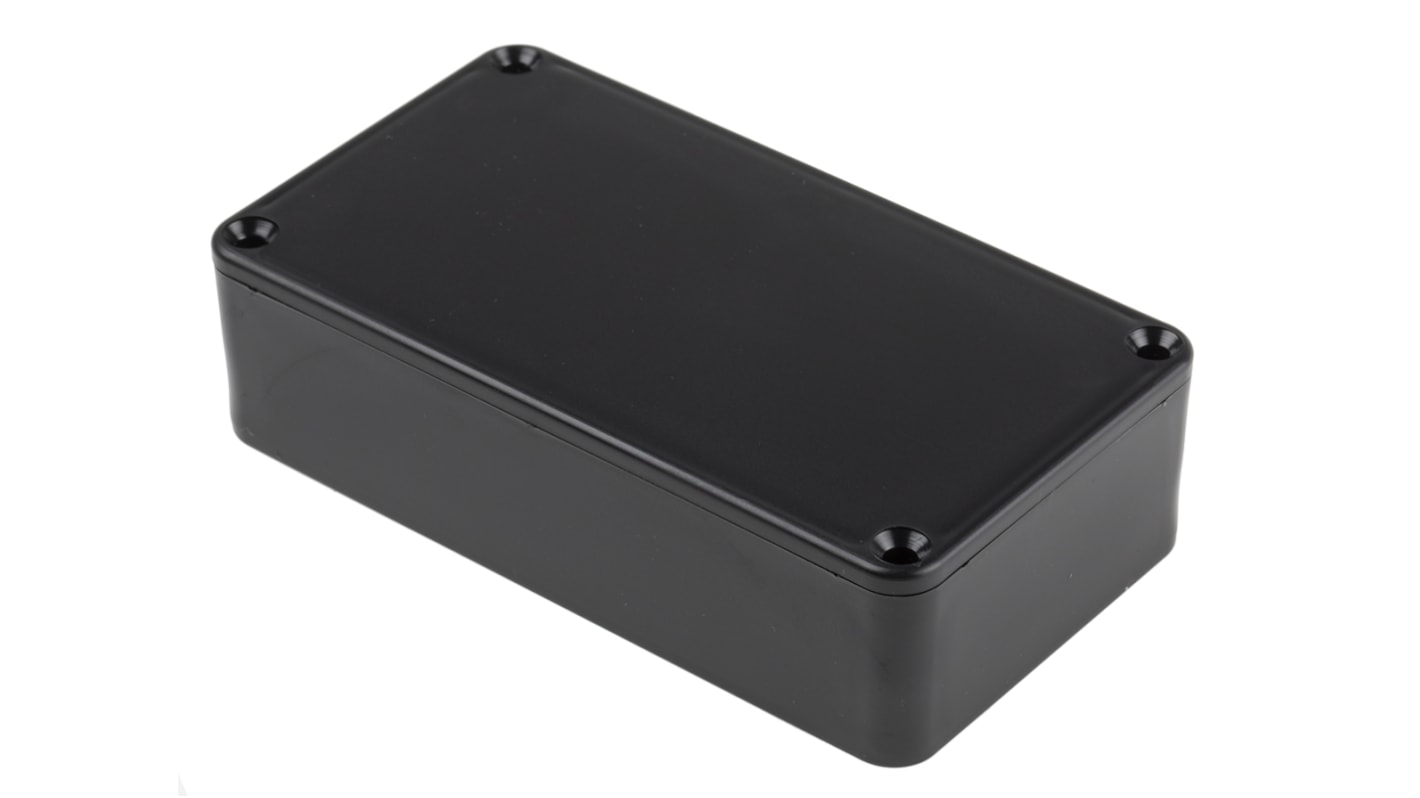 RS PRO Black ABS Enclosure, Black Lid, 112 x 62 x 31mm