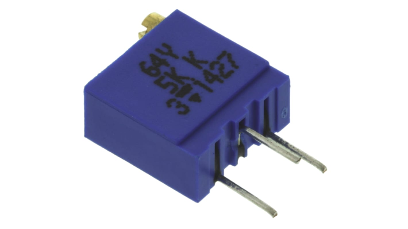 Vishay 64Y 23-Gang-Gang THT Trimmer-Potentiometer, Einstellung von oben, 5kΩ, ±10%, 0.5W, Pin, L. 9.7mm