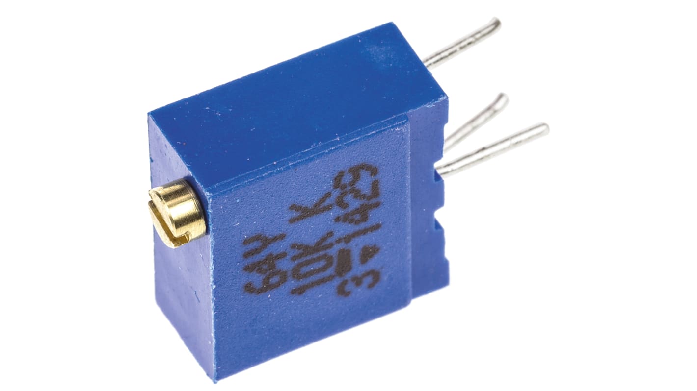 Vishay 64Y 23-Gang-Gang THT Trimmer-Potentiometer, Einstellung von oben, 10kΩ, ±10%, 0.5W, Pin, L. 9.7mm