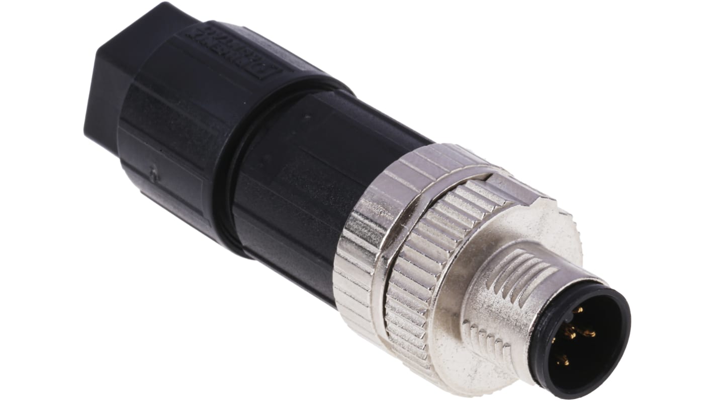 Conector circular Phoenix Contact hembra serie SACC de 5 vías macho, tamaño carcasa 15, montaje aéreo, IP65, IP67