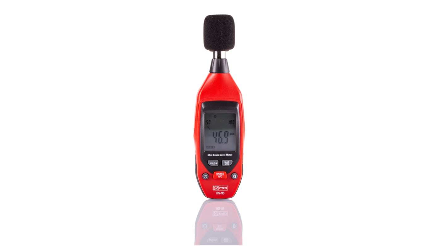 RS PRO RS-95 Sound Level Meter, 35dB to 130dB, 8kHz max