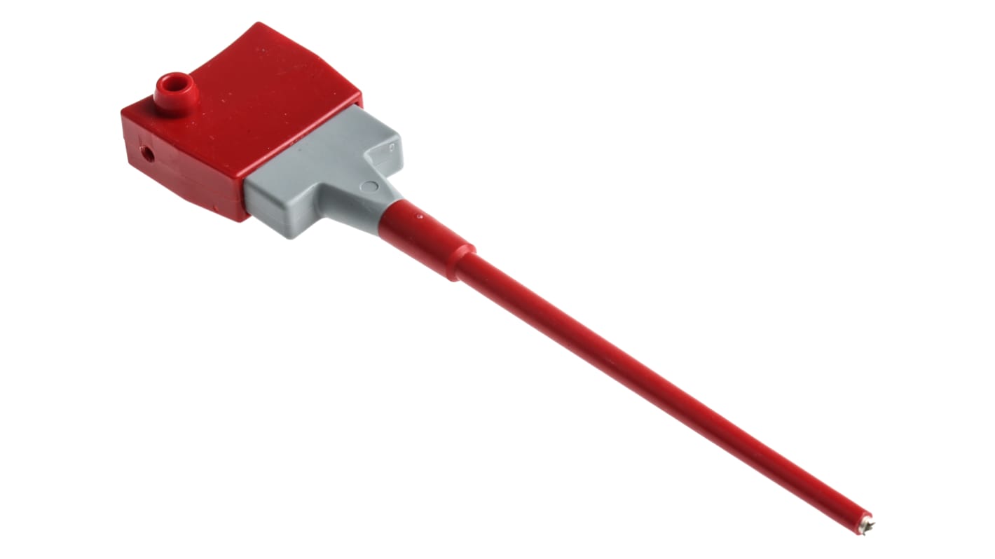 973053101 | Hirschmann 4mm Abgreifklemme Rot, Stahl Spitze 4mm  