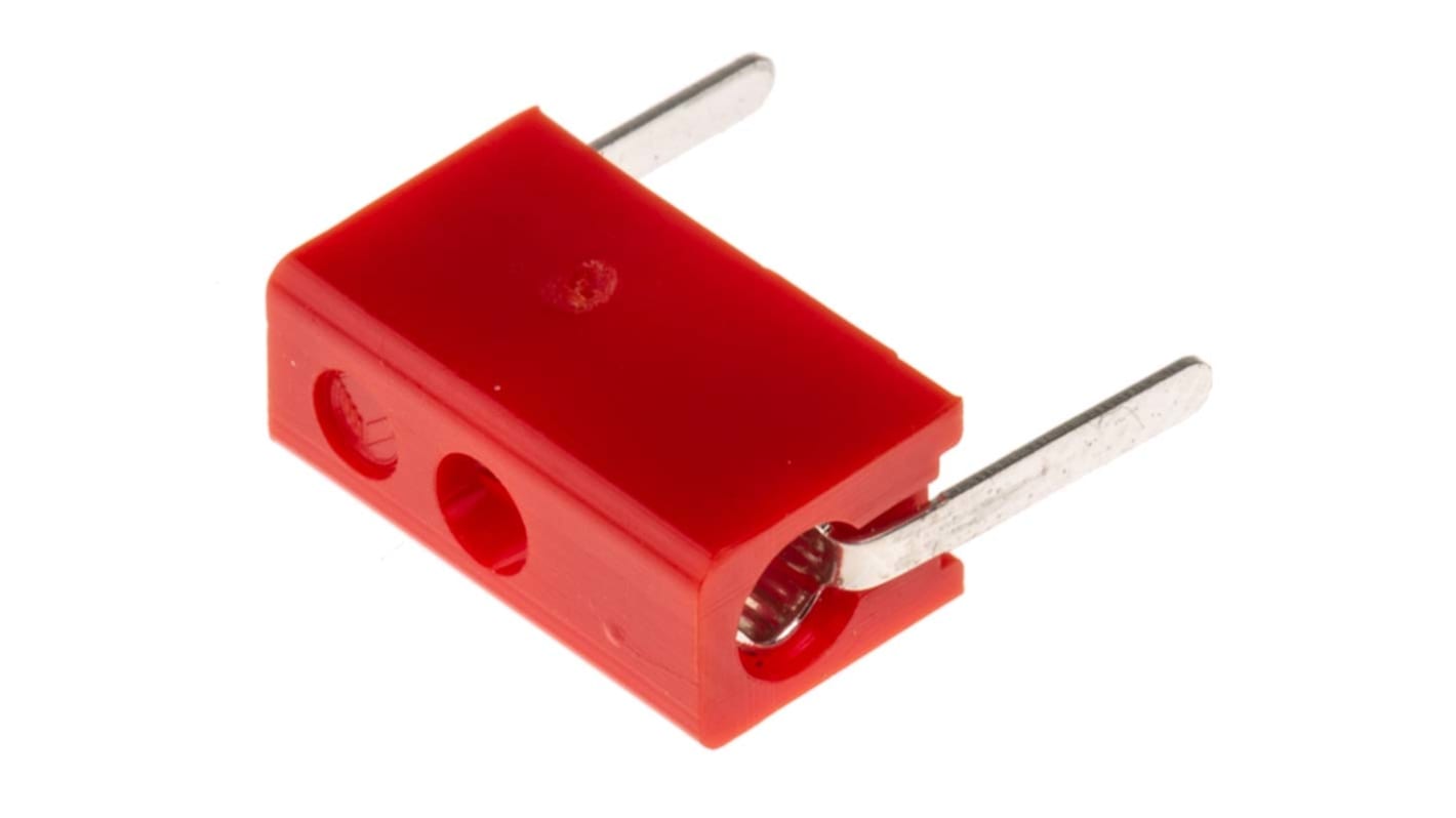 Hirschmann 2mm Bananenbuchse Rot, Kontakt verzinnt, 60V dc / 6A, Lötanschluss