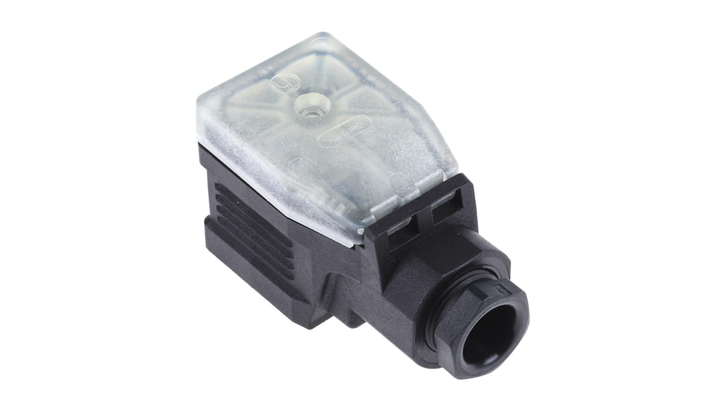 Hirschmann GDME 3P+E DIN 43650 A, Female Solenoid Valve Connector, 400 V ac Voltage