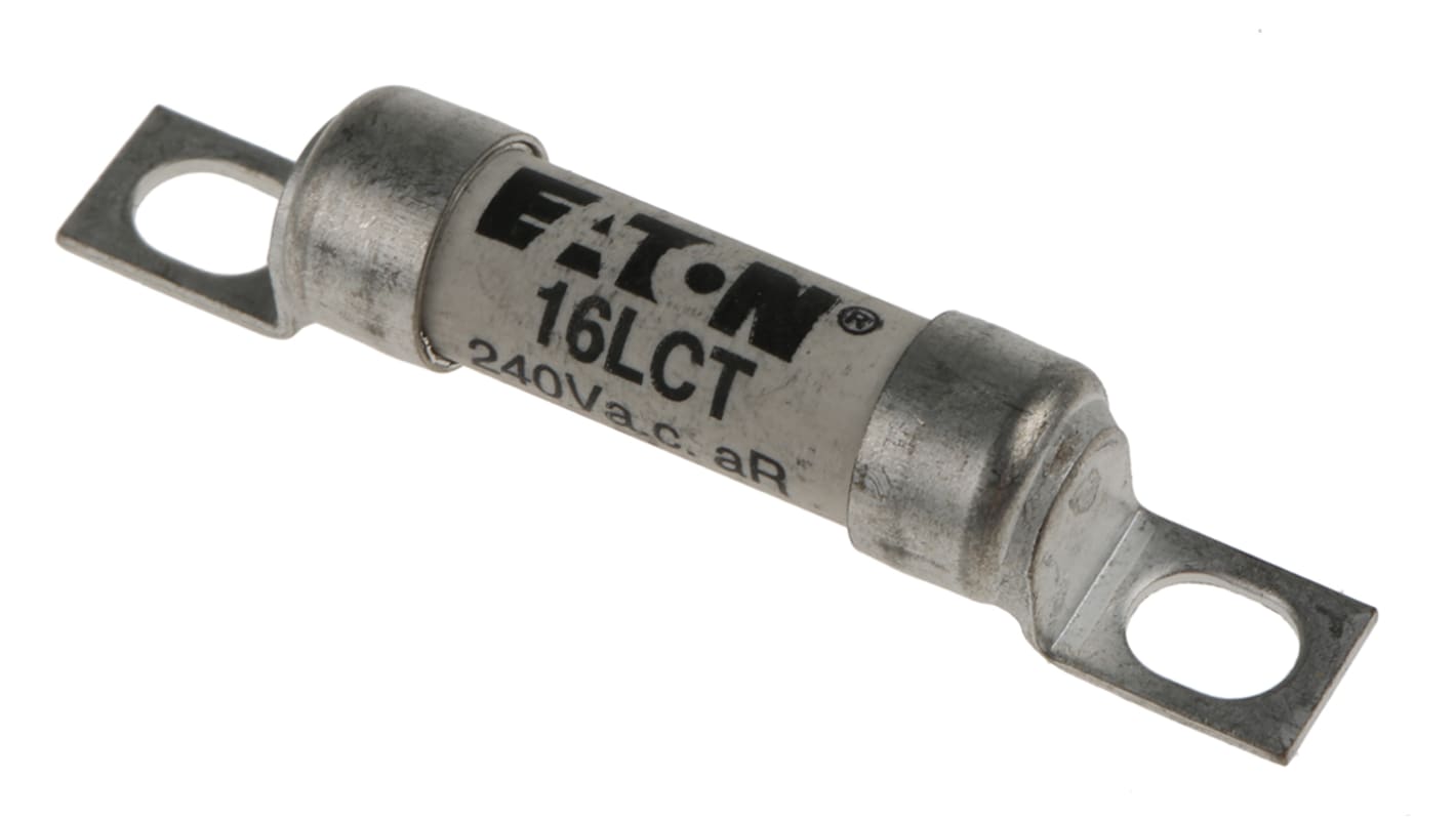 Fusible de cuchillas perforadas excéntricas Eaton Eaton Bussman, LCT, aR, 240 V ac, 150V dc, 16A, FF, BS 88, IEC 269-4