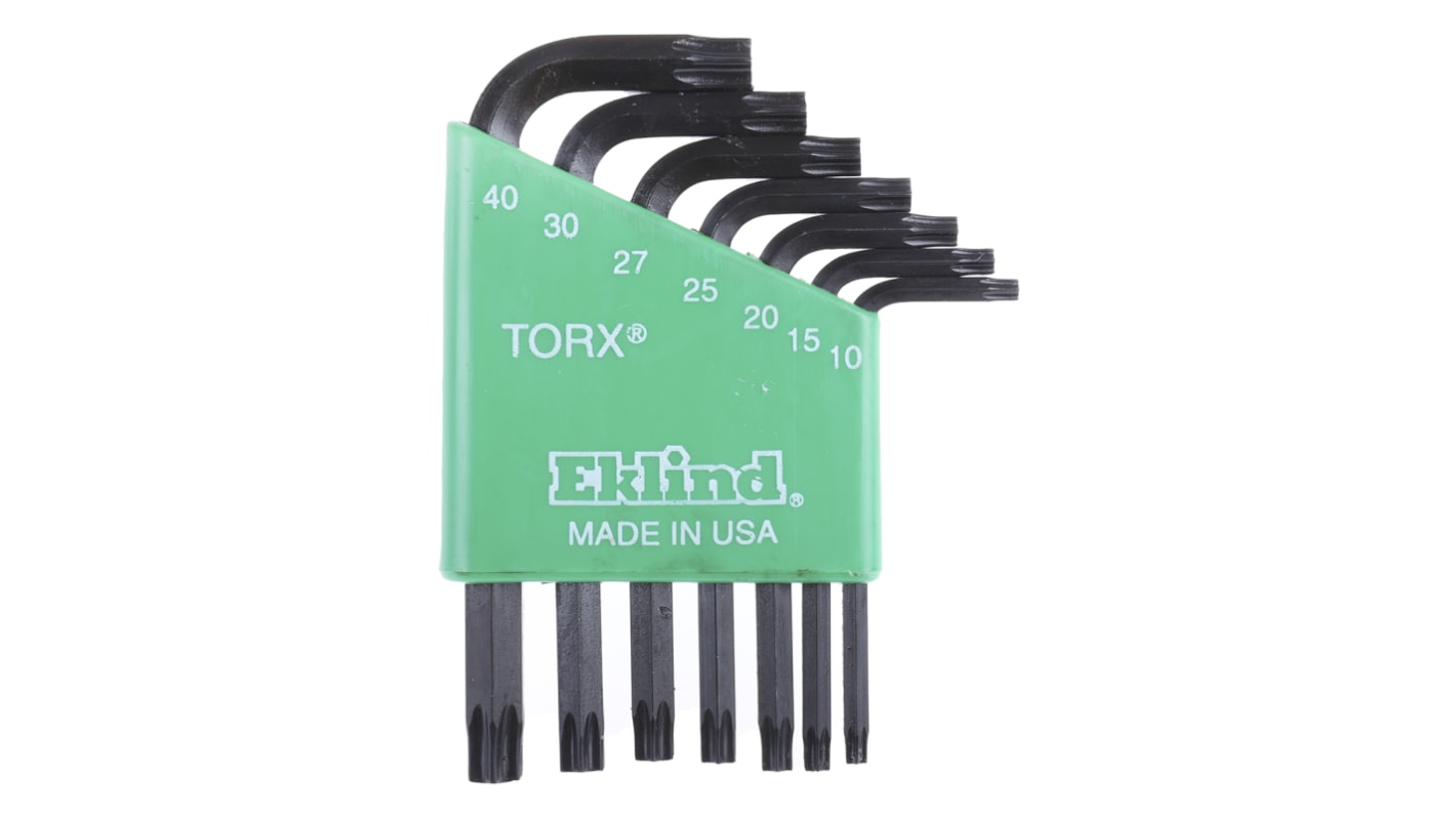 RS PRO TORX®-Schlüsselsatz L-Form CrNi-Stahl 7-teilig, T10 → T40