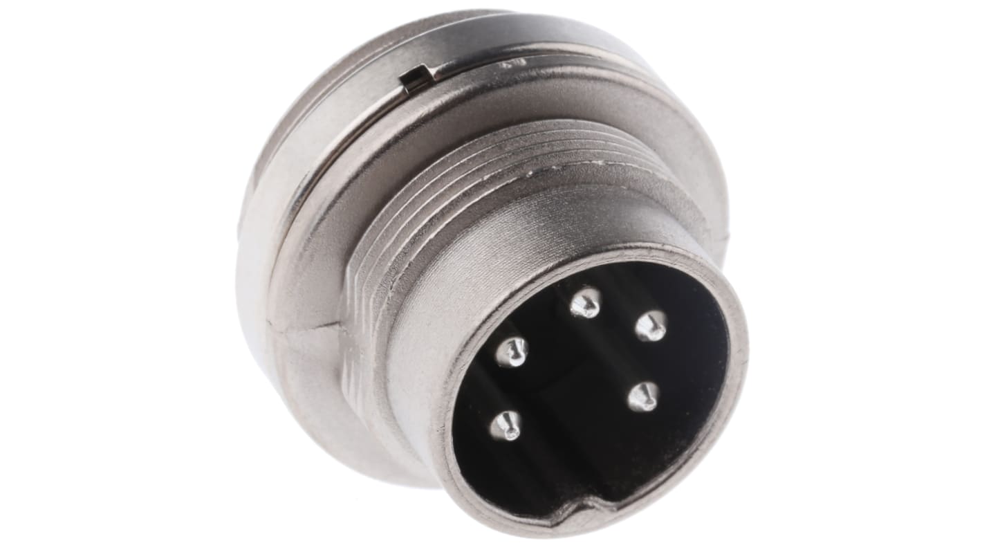 Conector macho DIN Macho Recta serie C 091 D 5 pines IP67, 5A, 300 V ac/dc