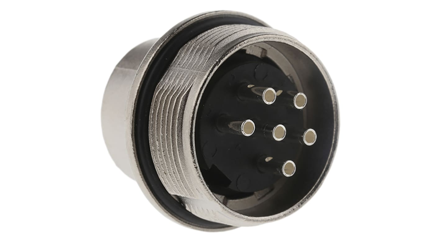 Amphenol C 091 D Series, 6 Pole Din Plug Plug, 5A, 300 V ac/dc IP67