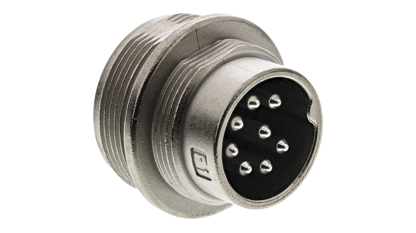 Amphenol C 091 D Series, 8 Pole Din Plug Plug, 5A, 100 V ac/dc IP67