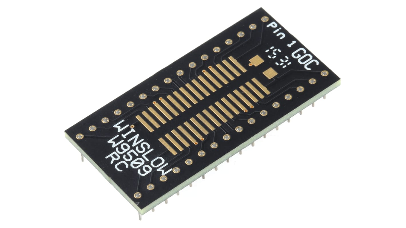 Winslow Straight Through Hole Mount 1.27 mm, 2.54 mm Pitch IC Socket Adapter, 32 Pin Female SOP to 32 Pin Male DIP