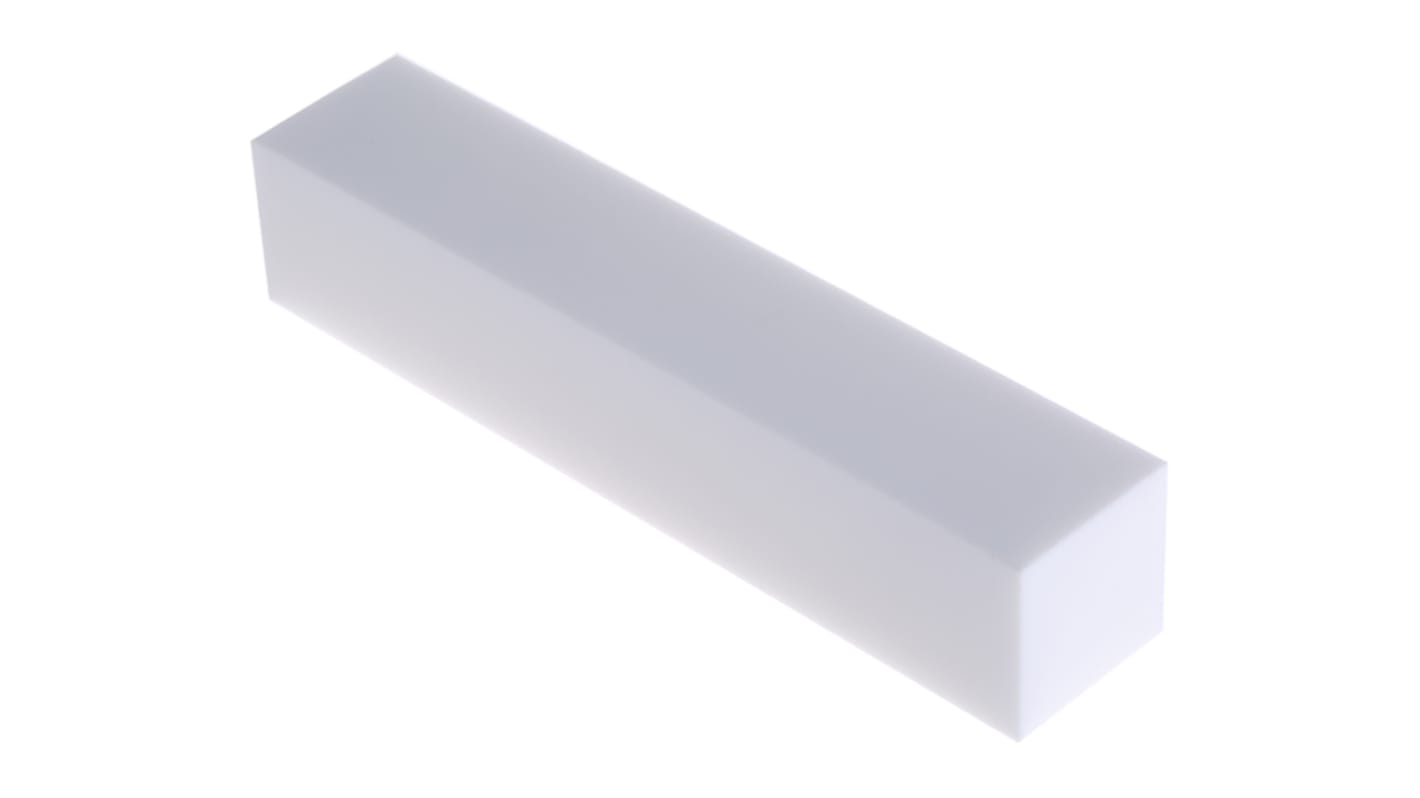 Machinable Glass Ceramic Square Bar, 100mm L, 20mm W, 20mm H