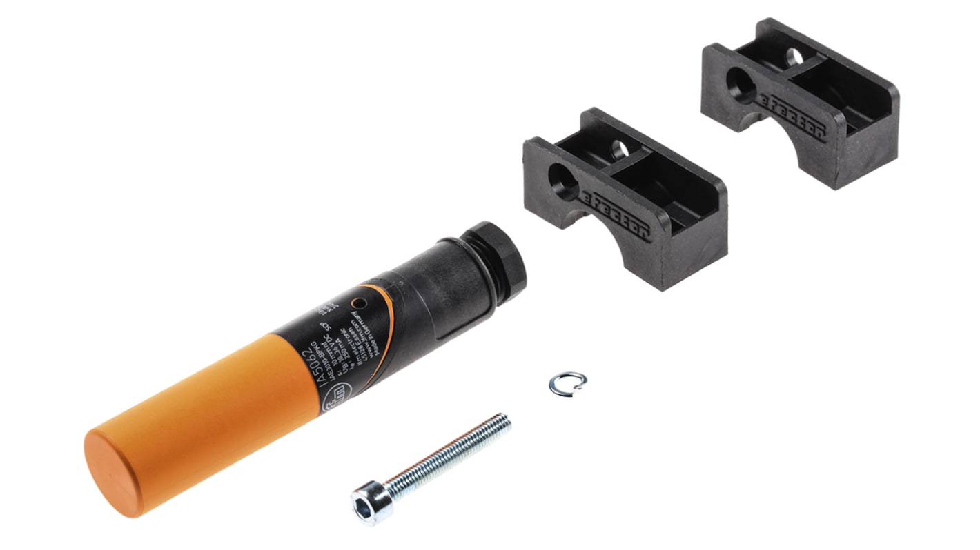 ifm electronic Inductive Barrel-Style Proximity Sensor, 10 mm Detection, PNP Output, 10 → 36 V dc, IP65