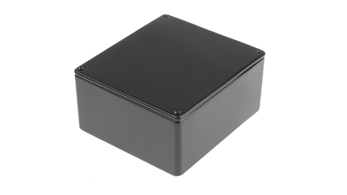 Caja RS PRO de Aluminio Presofundido Negro, 121 x 95 x 61mm, IP54, Apantallada