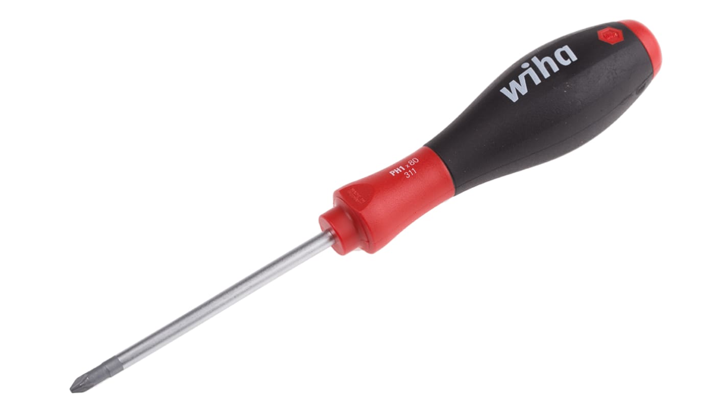 Wiha Phillips Screwdriver, PH1 Tip, 80 mm Blade, 191 mm Overall