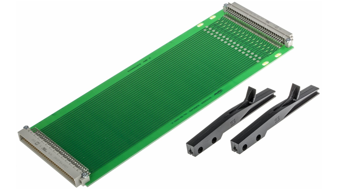 64, 96 Way Double Sided DIN 41612 Extender Board Extender board FR4 281.6 x 100 x 1.6mm