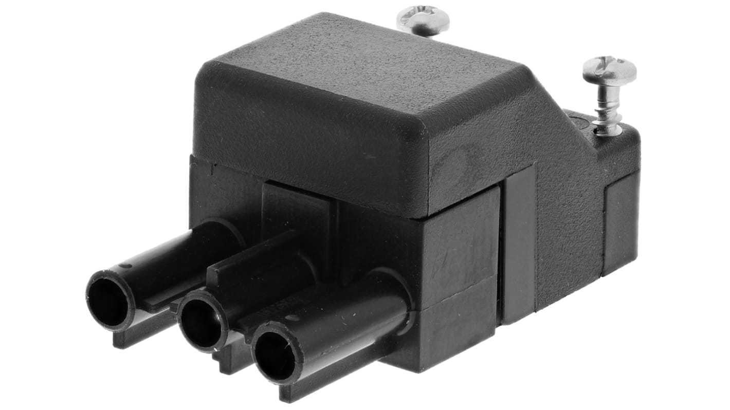 Wieland Stecker ST18 Leuchtensteckverbinder, Stecker, 16A, Schwarz, 1.5 mm²