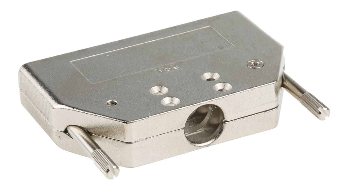 Amphenol FCI 8655MH Series Die Cast Zinc D-sub Connector Backshell, 37 Way, Strain Relief