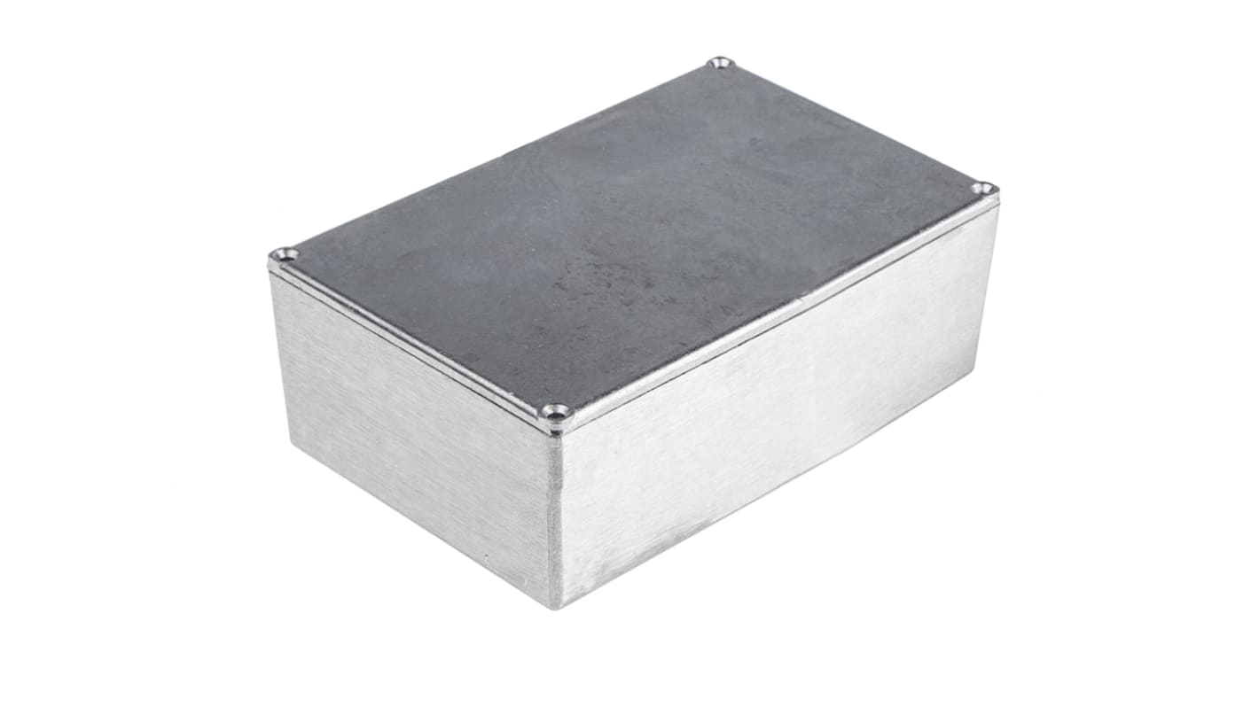 Caja RS PRO de Aluminio Presofundido Plateado, 109.4 x 82 x 44.3mm, IP54, Apantallada