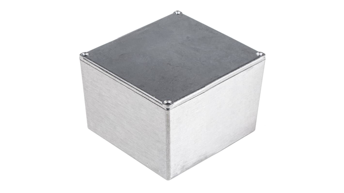 Caja RS PRO de Aluminio Presofundido Plateado, 120.5 x 120.5 x 95.2mm, IP54, Apantallada